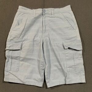 Company Eighty One Cargo Shorts‎ Mens 32 Light Blue Heathered Utility 6-Pocket